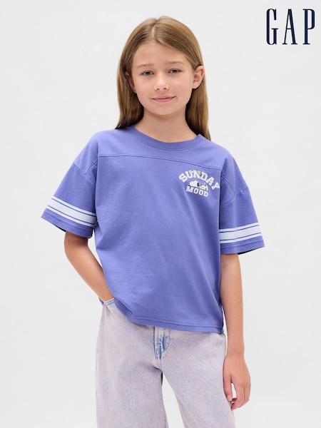 Gap Purple Oversized Graphic T-Shirt (4-13yrs) (W73704) | £25