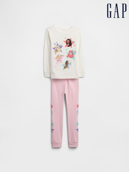 Gap White Disney Princess Cotton Pyjamas Set (6mths-5yrs) (6mths-5yrs) (W73737) | £22