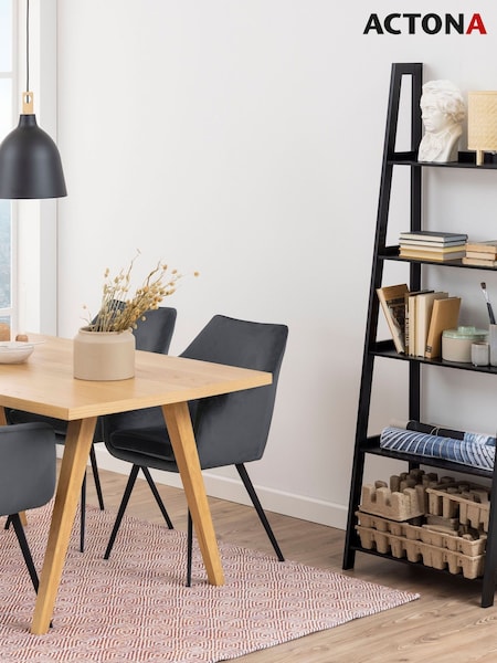 Actona Black Wally Bookcase with 5 Shelves (W73789) | £122