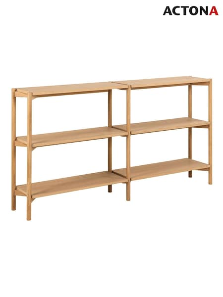 Actona Black Oak Braidwood Low Bookcase with 4 Shelves (W73794) | £421