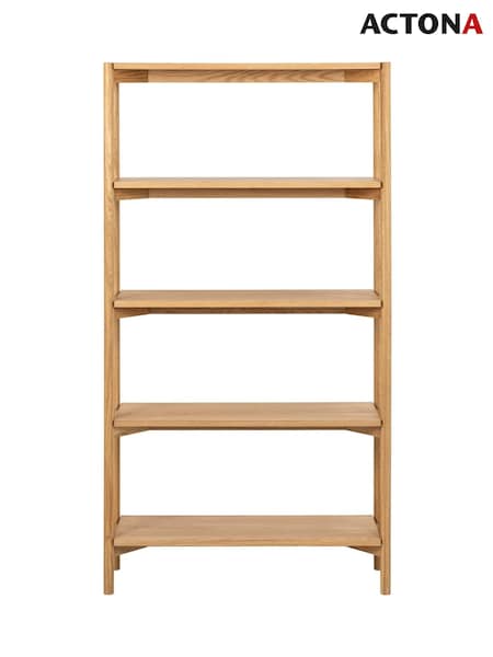 Actona Oak Braidwood Bookcase with 4 Shelves (W73795) | £406
