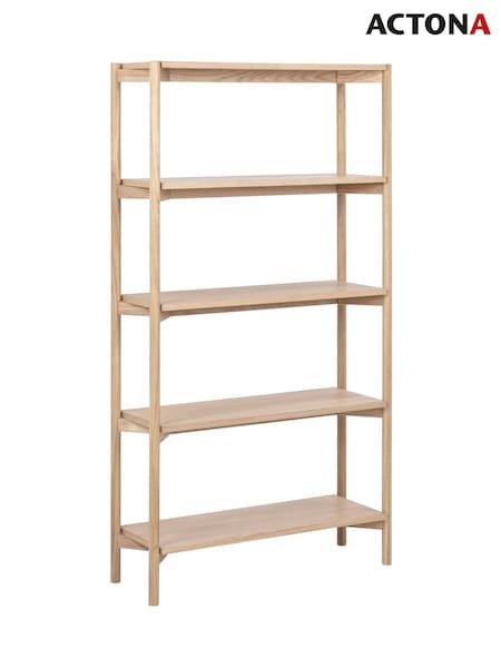 Actona Black Oak Braidwood Tall Bookcase with 4 Shelves (W73807) | £406