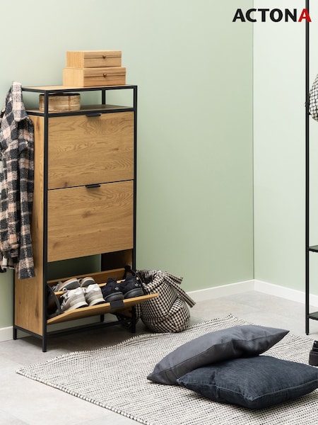 Actona Black Seaford Shoe Cabinet (W73821) | £172