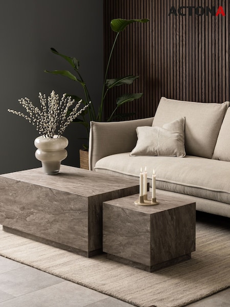 Actona Grey Dice Coffee Table Set (W73950) | £362