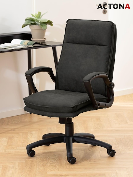 Actona Black Brad Swivel Office Chair (W73977) | £198