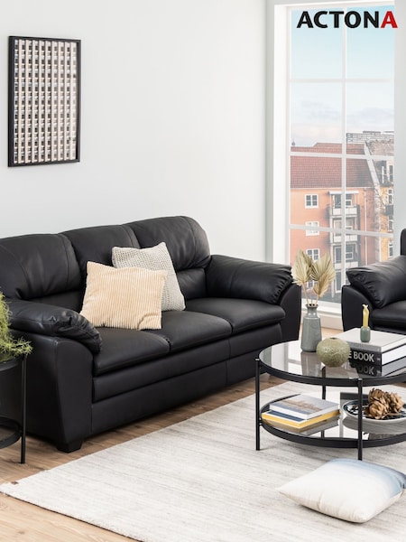 Actona Black Bayonne Round Coffee Table Top (W74062) | £151
