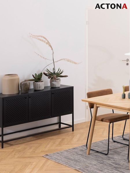 Actona Black Newcastle 3 Door Raised Sideboard (W74063) | £225