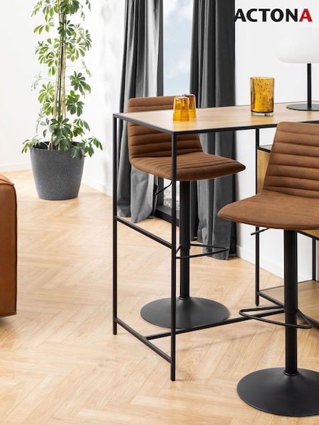 Actona Set of 2 Brown Kimmy Bar Stools (W74102) | £213