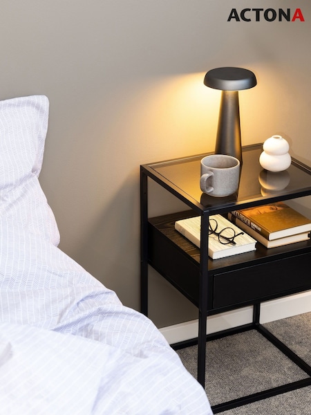 Actona Black Randolf Bedside Table (W74104) | £94
