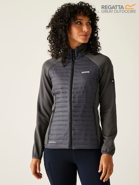Regatta Grey Womens Clumber Hybrid Coat (W74196) | £42