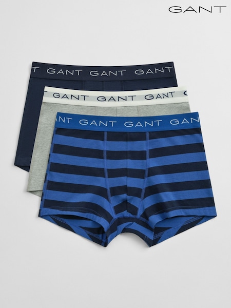 GANT Blue Striped Boxers 3 Pack (W74309) | £50