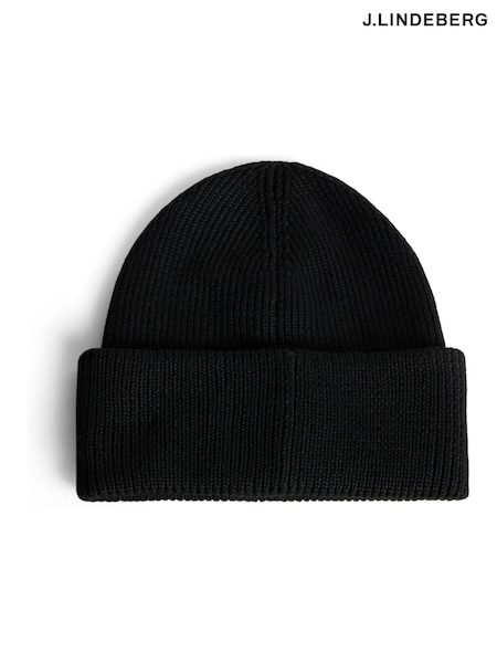 J.Lindeberg Black Ski Karlos  Beanie (W74528) | £40