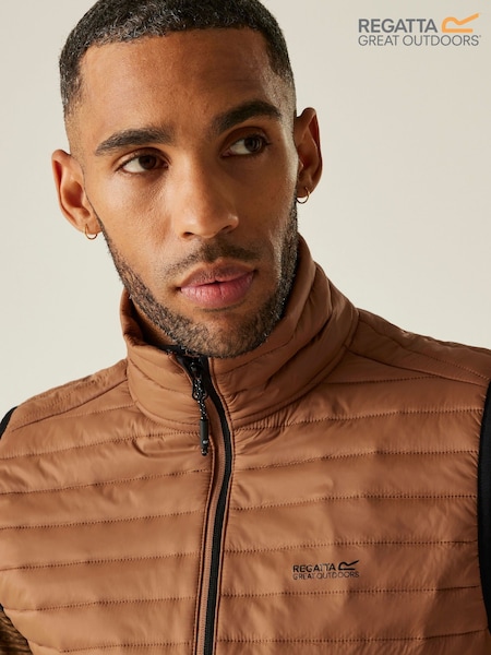 Regatta Brown Mens Anderson Hybrid Body Warmer Gilet (W74583) | £35