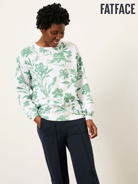 FatFace Alex Ivory Botanical Crew Sweat (W74627) | £42
