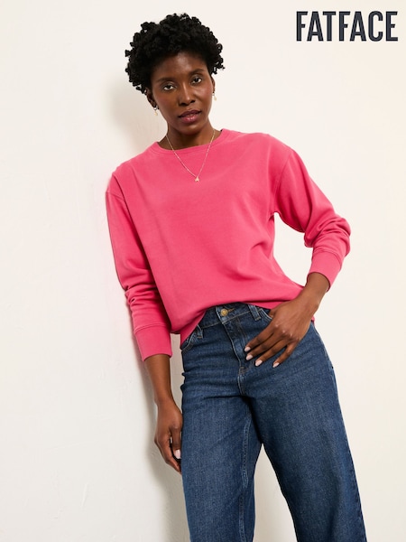 FatFace Georgia Fushsia Pink Crew Sweatshirt (W74638) | £42