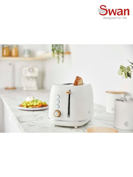 Swan White Fjord 2 Slice Toaster (W74677) | £35