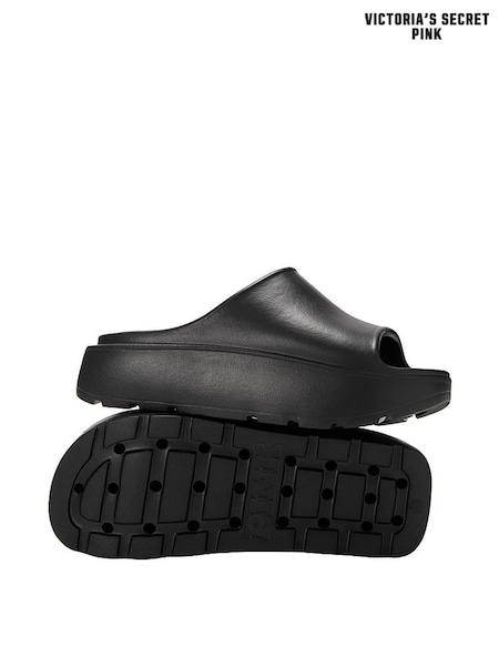 Victoria's Secret PINK Black Platform Slide Sandals (W74708) | £25