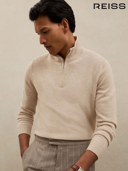 Reiss Oatmeal Melange Royal Jumper (W74720) | £170
