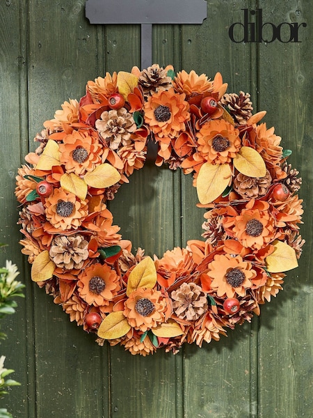 Dibor Autumn Wreath 43cm (W74793) | £38