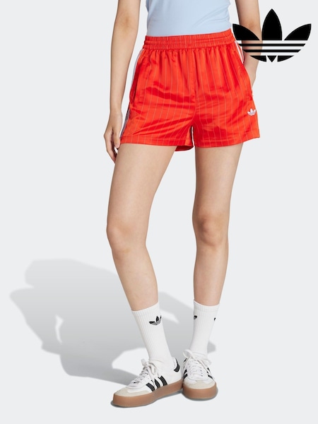 adidas Originals Red/Blue Soccer Summer Satin Pinstripe Classic Shorts (W74852) | £0