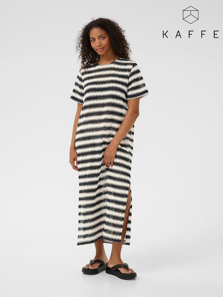 Kaffe KAmolin Short Sleeve Lace Midi Black Dress (W75005) | £55