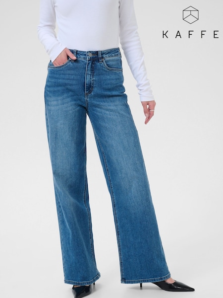 Kaffe Reg Fit Blue KAmeadow High Waisted Jeans (W75011) | £80