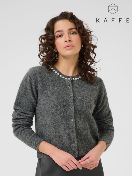 Kaffe Grey KAroxy Long Sleeve Cardigan (W75017) | £60