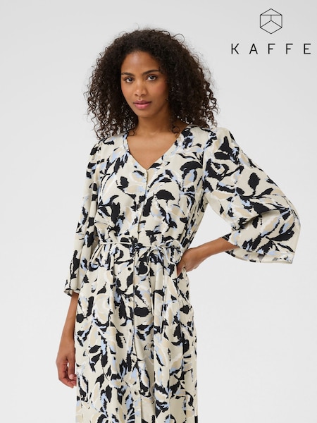 Kaffe Blue KApedra Drawstring Tie Waist Short Dress (W75027) | £80