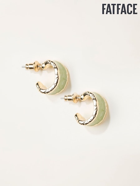 FatFace Green Enamel Earrings (W75120) | £12.50