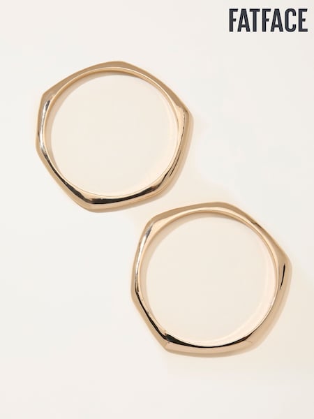 FatFace Gold Tone Double Bangle (W75158) | £14.50