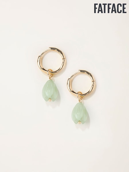 FatFace Green Flower Drop Earrings (W75166) | £10.50