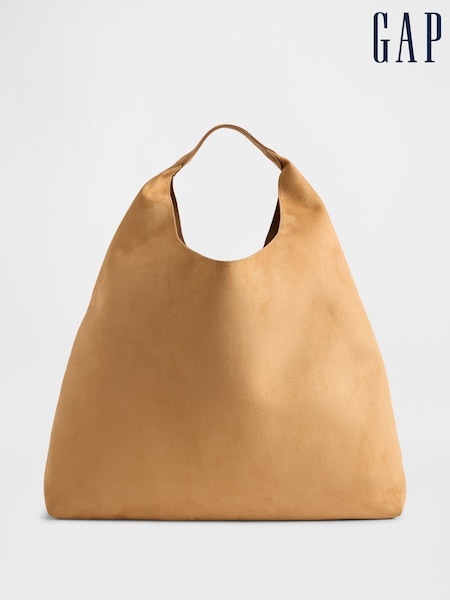 Gap Brown Vegan Suede Slouchy Tote Bag (W75215) | £35