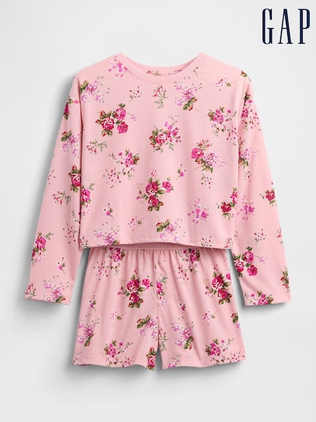 Gap Pink Floral Pyjama Shorts Set (6-13yrs) (6-13yrs) (W75225) | £25