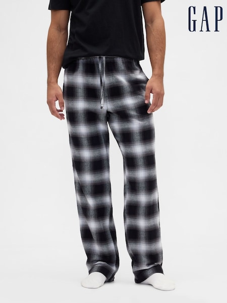 Gap Black Relaxed Flannel Pyjama Trousers (W75227) | £30