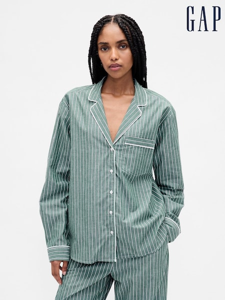 Gap Green Poplin Pyjamas Shirt (W75235) | £30