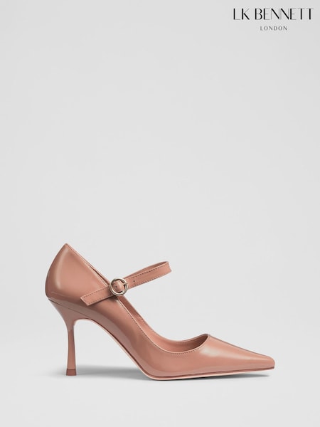 LK Bennett Natural Camille Patent Mary Jane Courts (W75674) | £279