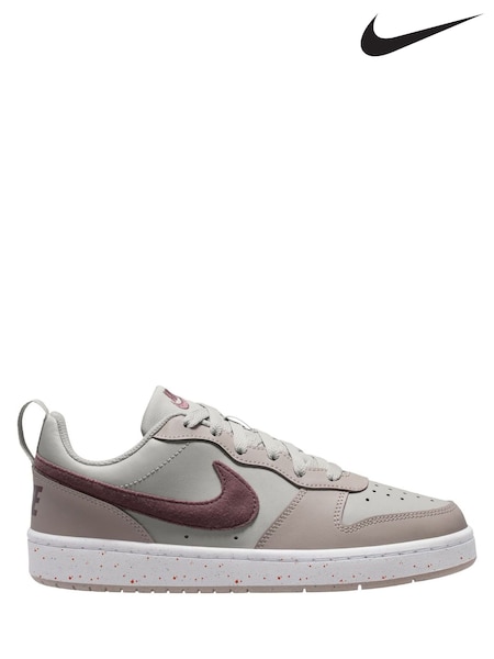 Nike Brown Burgundy Youth Court Borough Low Trainers (W75710) | £0