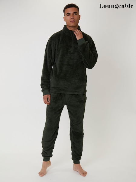 Loungeable Green Sherpa Lounge Joggers (W75727) | £22