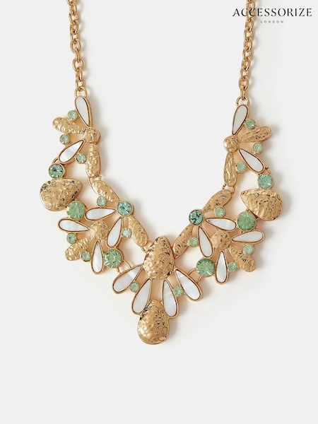 Accessorize Black Statement Flower Collar Necklace (W75739) | £22