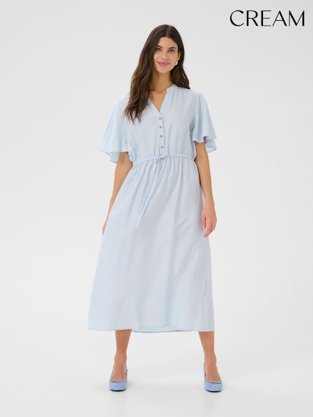 Cream Blue CRLori V-Neck Short Sleeve Midi Dress (W75750) | £70