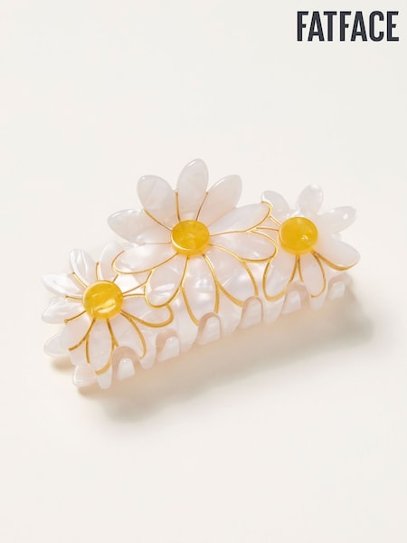 FatFace White Daisy Claw Clip (W75777) | £14.50
