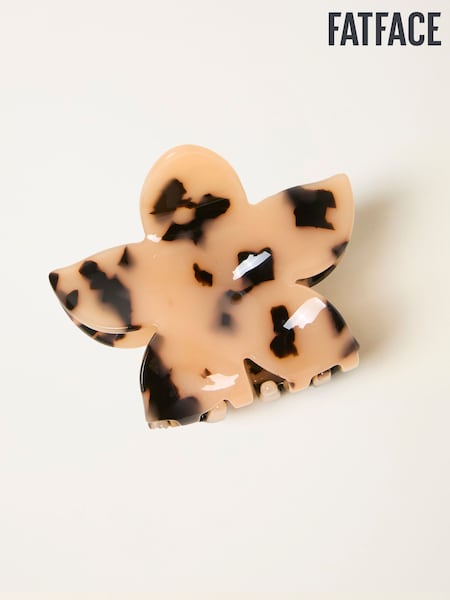 FatFace Tortoiseshell Brown Flower Claw Clip (W75800) | £10.50