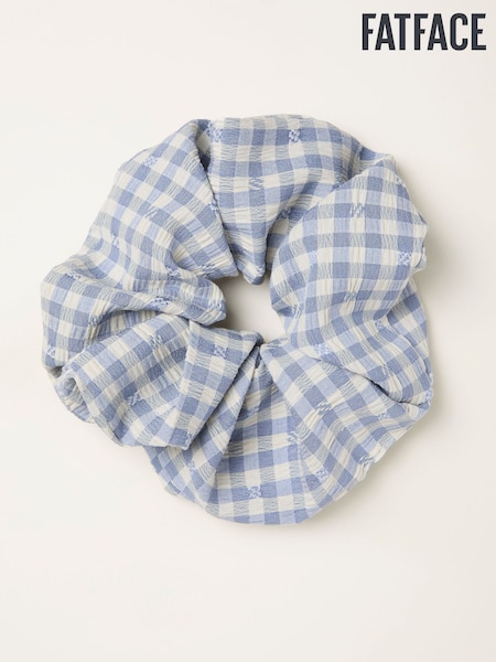 FatFace Blue Gingham Scrunchie (W75803) | £8.50