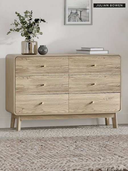 Julian Bowen Beige Ingrid 6 Drawer Dresser (W75832) | £230