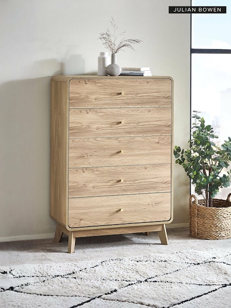 Julian Bowen Beige Ingrid 5 Drawer Chest (W75838) | £225