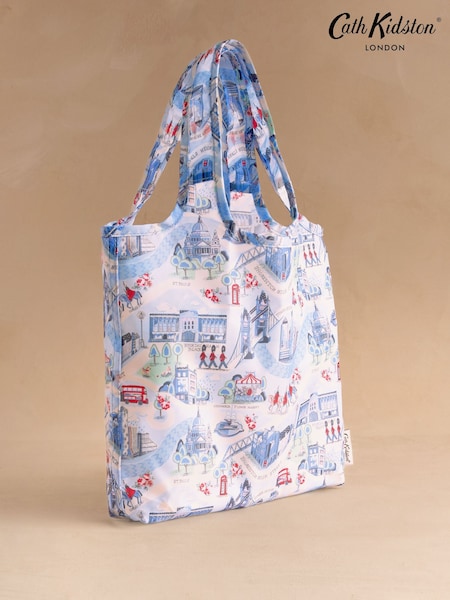 Cath Kidston Blue London Print Mini Foldaway Shopper (W76223) | £12