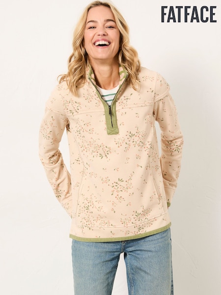 FatFace Airlie Multi Cherry Print Half Neck Sweat (W76336) | £59