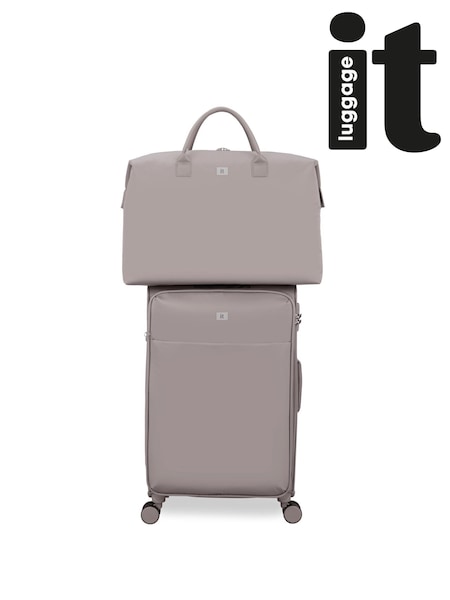 IT Luggage Large Grey Lustrous Luxe Moon Rock Holdall (W76339) | £35
