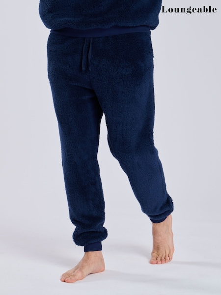 Loungeable Blue Sherpa Lounge Joggers (W76601) | £22