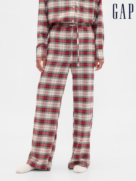 Gap Red Check Flannel Trousers (W76737) | £25